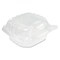 Dart ClearSeal 5.4 in. x 5.3 in. x 2.6 in. 13.8 oz. Hinged-Lid Plastic Sandwich Containers - Clear (500/Carton)